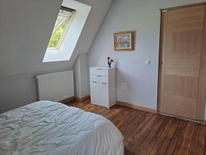 Postel nebo postele na pokoji v ubytování Ferme auvergnate