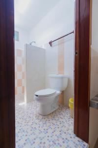 Koupelna v ubytování Hotel Szapot