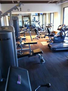 a gym with a lot of exercise bikes in it at Lake Las Vegas Resort Vacation in Las Vegas