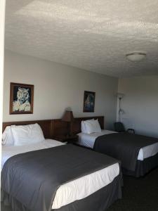 - une chambre d'hôtel avec 2 lits dans l'établissement Fox Mountain Inn, à Max Meadows