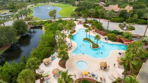 an overhead view of a pool at a resort at Luau II 7226 Studio in Destin