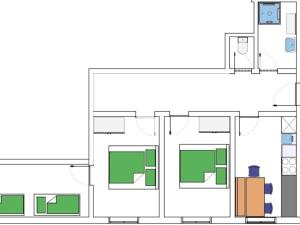 Amazing apartment in Schröckenの見取り図または間取り図