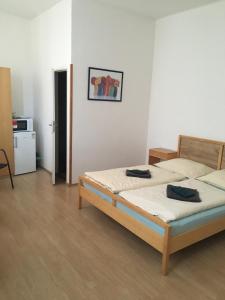 a bedroom with two beds in a room at Penzion nad Bankou in Košice