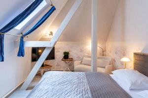 Ένα ή περισσότερα κρεβάτια σε δωμάτιο στο Schlossberg-Hotel Garni