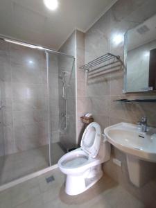Koupelna v ubytování Caiteng B&B
