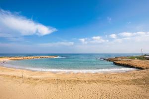 a beach with the ocean on a sunny day at Villa Oasis in Protaras
