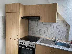 Kuchyň nebo kuchyňský kout v ubytování Ferienwohnung Rosch