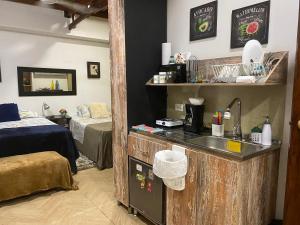 Postel nebo postele na pokoji v ubytování Apartarstudio muy bien ubicado, cercano a todo!!