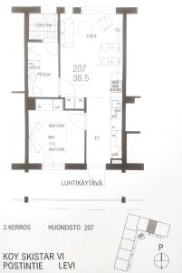 a floor plan of a house at Hotel Lost in Levi in Levi