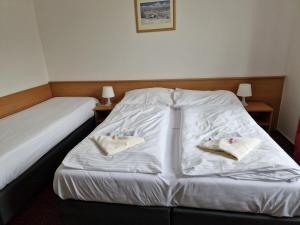 Katil atau katil-katil dalam bilik di Hotel Harrachov Inn