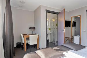TV a/nebo společenská místnost v ubytování Hunzego Hotel