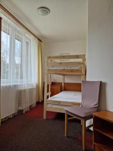 Katil atau katil-katil dalam bilik di Hotel Harrachov Inn