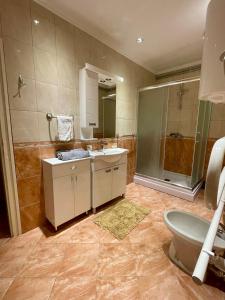 Koupelna v ubytování Belien Apartman