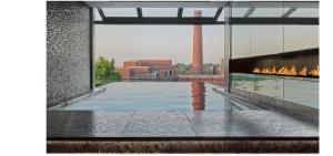 a view of a swimming pool from a building at Rosewood Washington DC in Washington