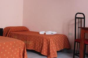 - une chambre d'hôtel avec 2 lits et des serviettes dans l'établissement HOTEL PIAMONTE, à Buenos Aires