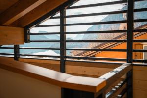 a view from a window of a mountain view at Vivi Suites&Spa Molveno in Molveno