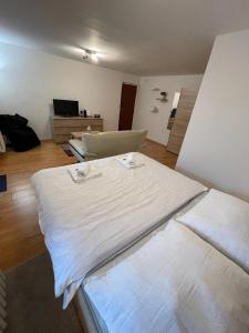 Postel nebo postele na pokoji v ubytování Apartmány Luhačovice