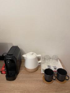 Příslušenství pro přípravu čaje a kávy v ubytování Apartmány Luhačovice