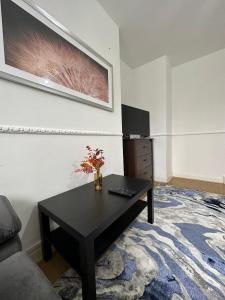 Uma televisão e/ou sistema de entretenimento em 2 bedroom flat, 2 minutes walk to Bethnalgreen station, Central London