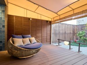 Χώρος καθιστικού στο KONJAKUSO Osaka Bentencho "OKUJO-TEIEN" Rooftop Garden