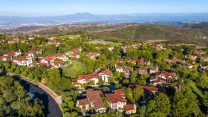 an aerial view of a residential estate at @ Marbella Lane - 4BR Mediterranean-style Home in Newport Beach