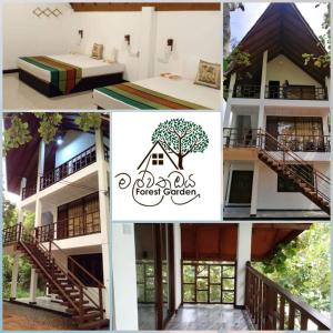 阿努拉德普勒的住宿－Malwathu Oya Forest Garden，房屋四张照片的拼贴