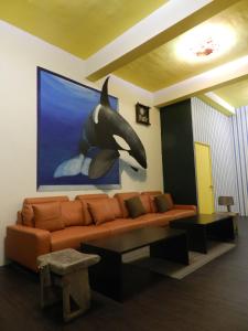 Predel za sedenje v nastanitvi Light Blue Hostel