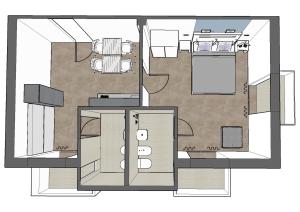 a floor plan of a house at Aparthotel Daniel in Bellaria-Igea Marina