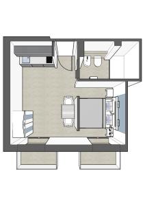 a floor plan of a house at Aparthotel Daniel in Bellaria-Igea Marina