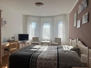 TV a/nebo společenská místnost v ubytování Landhaus Pusteblume