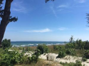 Vue générale sur la mer ou vue sur la mer prise depuis le séjour chez l'habitant