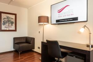 TV a/nebo společenská místnost v ubytování Mauritius Hotel & Therme