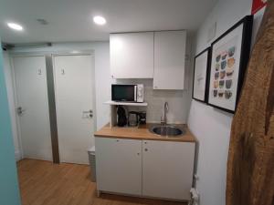 Kuchyň nebo kuchyňský kout v ubytování Rin Rooms