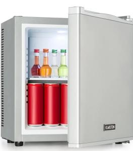 an open refrigerator with drinks inside of it at Belliss in Osijek