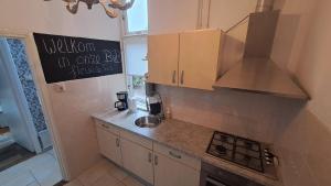 a kitchen with a sink and a counter top at Fleurdelis in Lisse