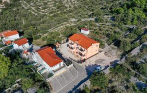 an overhead view of a large house with an orange roof at Cozy Apartment In Sevid With Wifi in Sevid +11 photos