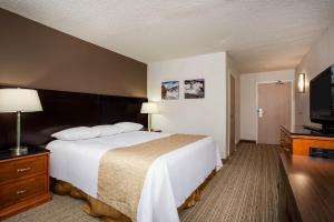 Postel nebo postele na pokoji v ubytování Travelodge by Wyndham Fort Wayne North
