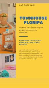 un folleto para una tienda de muebles con una foto de una habitación en TownhouseFloripa I Praia do Moçambique RioVermelho, en Florianópolis