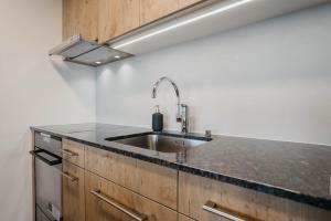Dapur atau dapur kecil di Apartment Bergdohle