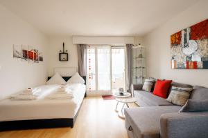 Postel nebo postele na pokoji v ubytování Apartment Panoramablick