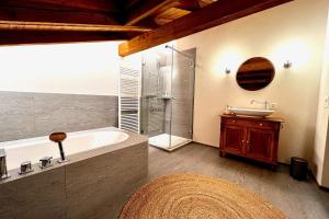 Vannituba majutusasutuses Apartment zum Leist