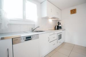 Kuchyň nebo kuchyňský kout v ubytování Apartment im Chalet Biodola