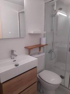 A bathroom at Appartement lumineux sur les canaux