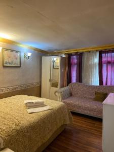 a living room with a bed and a couch at DEDENİN YERİ İSTANBUL in Istanbul