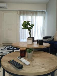 Ruang duduk di SEA CABANA APARTMENT, KORINTHOS