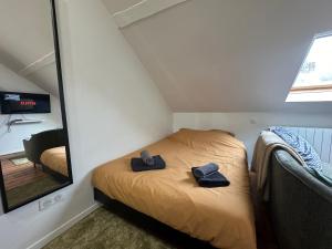 Posteľ alebo postele v izbe v ubytovaní IMMEUBLE ST-PIERRE - GARE 10min - HORTILLONNAGES 5min - WIFI - TV HD
