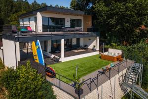 Zahrada ubytování Duna Rév Apartman