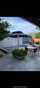 Patio nebo venkovní prostory v ubytování Casa Recanto Sonhado II