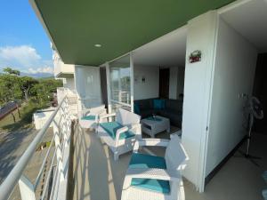 Balkón nebo terasa v ubytování Espectacular apartamento en Melgar