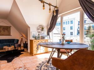 Χώρος καθιστικού στο Holiday apartment in Otseebad Wustrow